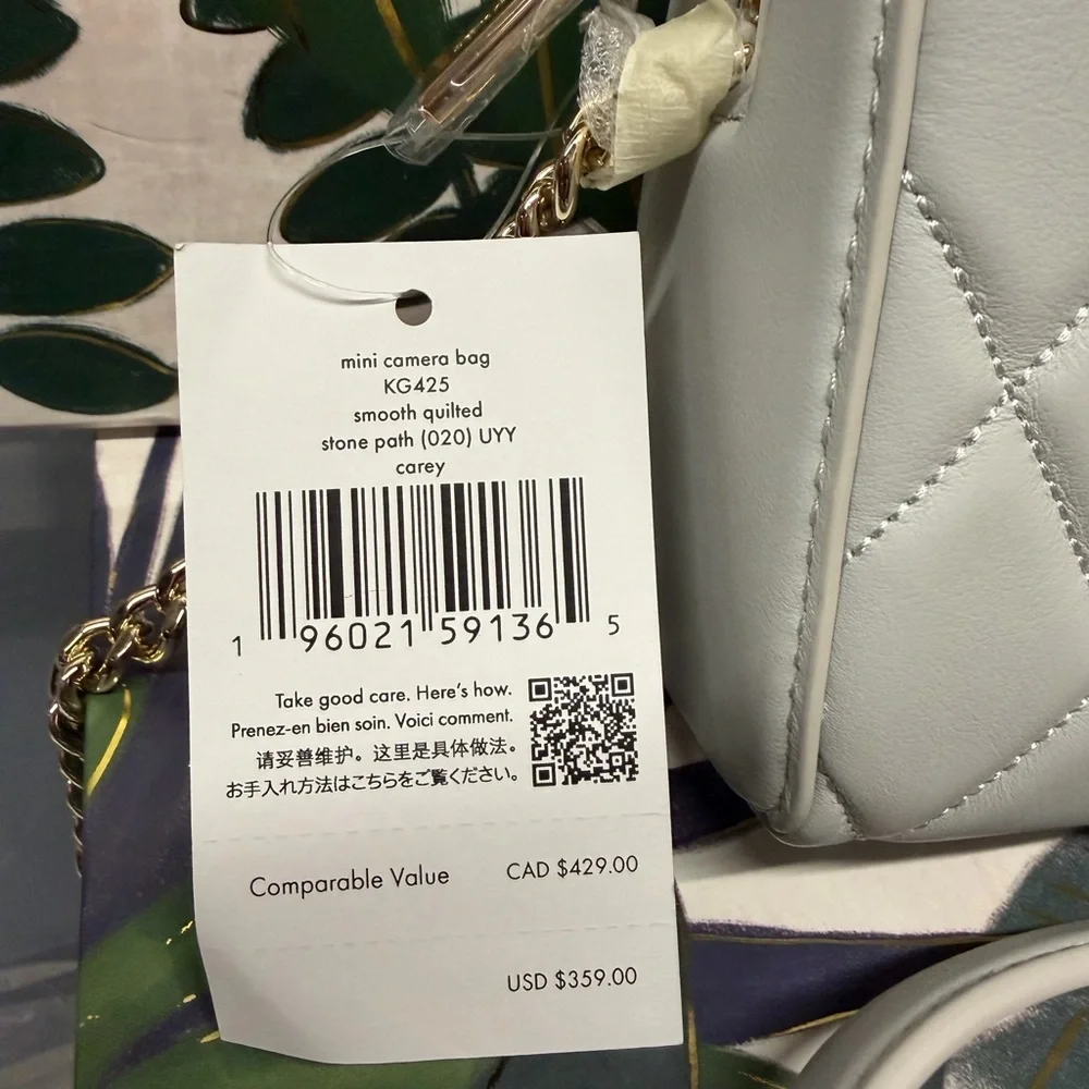 Kate Spade Stone Path Quilted Carey Chain Camera Bag . retail Price * $359* nwt